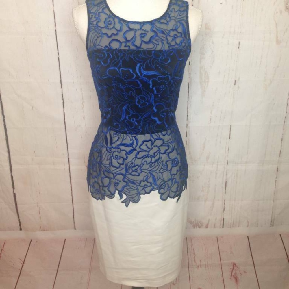 Anthropologie Sachin & Babi Noir Blue White Dress - Picture 2 of 8